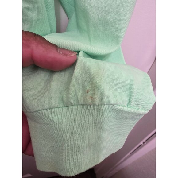 Victorias Secret Pink Mint Green Long-Sleeve Shirt With Pocket L - Picture 12 of 12